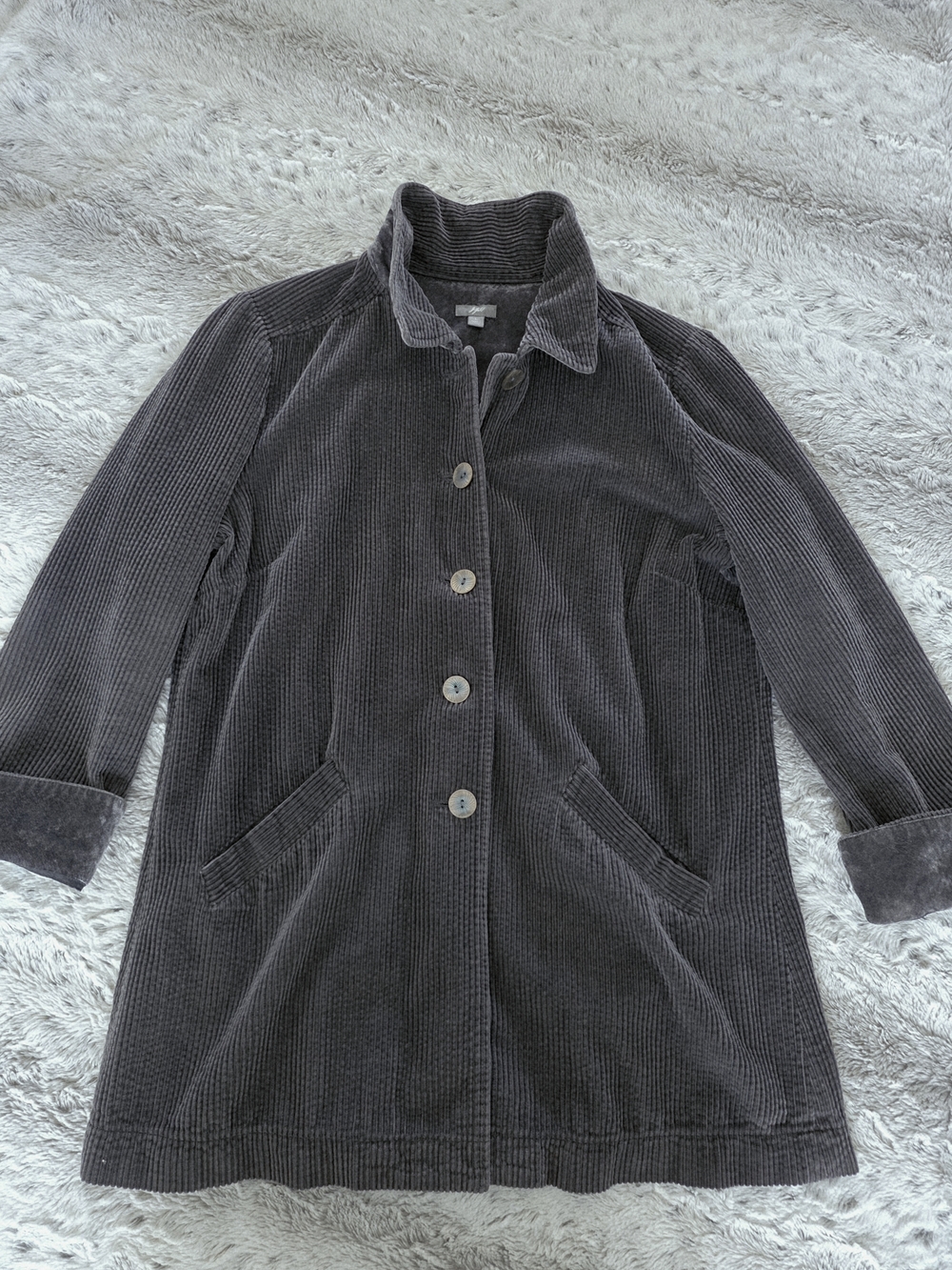 J.Jill Lightweight Washed-Cord Pleated Shacket LARGE - Picture 8 of 11